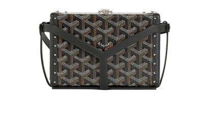 Goyard Minaudiere Trunk, &pound;3,500, Handbags, Black, Canvas, Front view